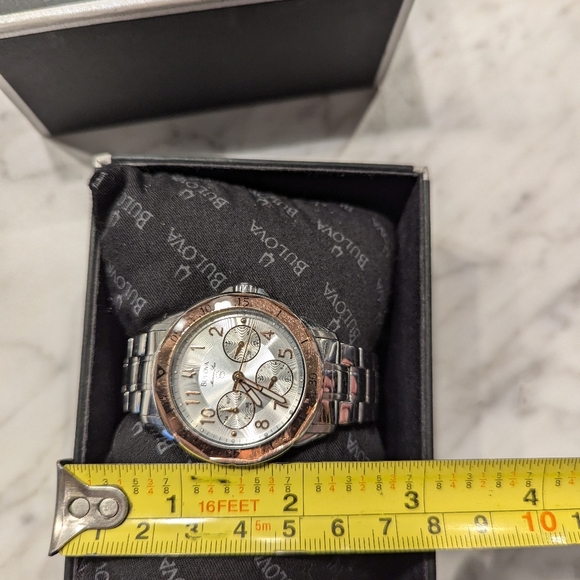 Bulova Women silver and rose gold two tone Watch - Picture 8 of 8